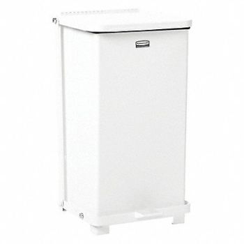 RUBBERMAID COMMERCIAL PRODUCTS STEP CAN DEFENDERS SQ 25L/6.5G WHITE, 5LY27