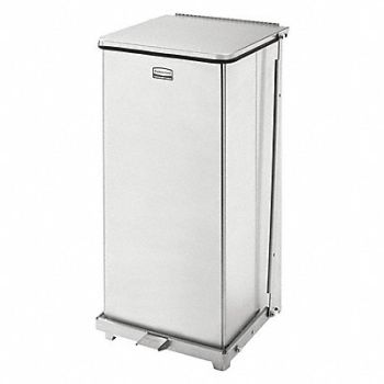 RUBBERMAID COMMERCIAL PRODUCTS STEP CAN DEFENDERS SQ 49L/13G SS, 5LY29