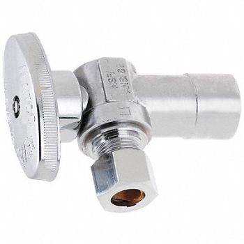 GRAINGER APPROVED 1/4-Turn Stop Angle 1/2 Inx3/8 In, 5LYF4