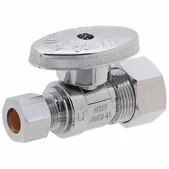 GRAINGER APPROVED 1/4-Turn Stop Straight 5/8 Inx3/8 In, 5LYF5