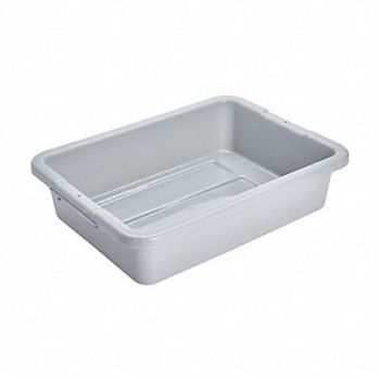 RUBBERMAID COMMERCIAL PRODUCTS Nesting Container Gray Plastic, 5M668