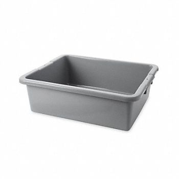 RUBBERMAID COMMERCIAL PRODUCTS Nesting Container Gray Plastic, 5M671
