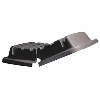 RUBBERMAID COMMERCIAL PRODUCTS Cube Truck Lid Black Hinged, 5Z210
