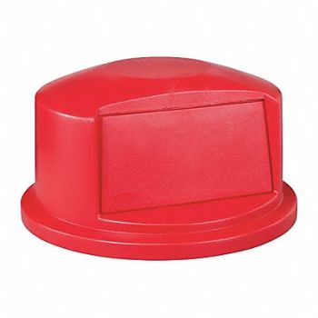 RUBBERMAID COMMERCIAL PRODUCTS F8894 Trash Can Top Dome Swing Closure Red, 5M765
