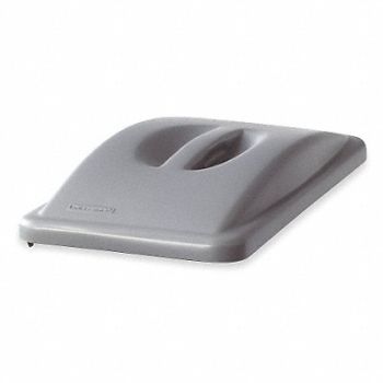 RUBBERMAID COMMERCIAL PRODUCTS Trash Can Top Dome Snap-On Closure Gray, 5M776