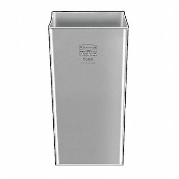 RUBBERMAID COMMERCIAL PRODUCTS Square Rigid Liner 35-1/2 gal Gray, 5M820