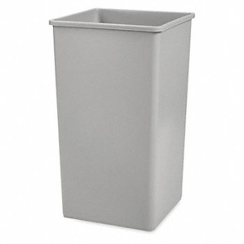 RUBBERMAID COMMERCIAL PRODUCTS Trash Can Square 50 gal Gray, 5M827