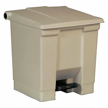 RUBBERMAID COMMERCIAL PRODUCTS F9110 Step On Trash Can Rectangular 8 gal., 5M875