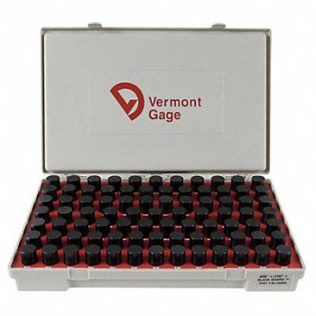 VERMONT GAGE Black Ox-Coated Pin Gauge Set Dim Type, 5MAT5