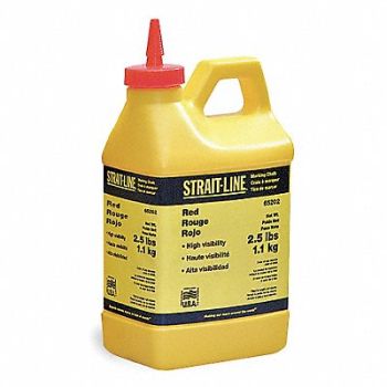 IRWIN STRAIT-LINE Marking Chalk Refill Perm Red 2.5 lb, 5MD49