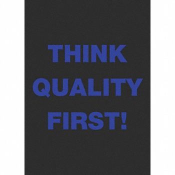 NOTRAX Safety Logo Entrance Mat Dark Gray 3x5ft, 5MDG8