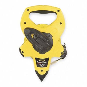 STANLEY Tape Measure 1/2 Inx100 ft Yellow/Black, 5ME45