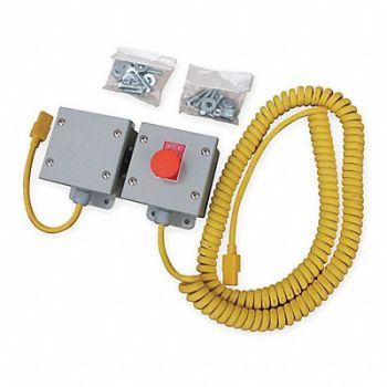 GRAINGER APPROVED Emergency Stop Kit Blue Powder Coat, 5ME94