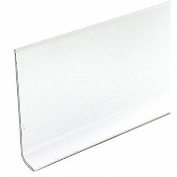 GRAINGER APPROVED Wall Base Molding White 48 in L, 5MFJ9