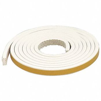 GRAINGER APPROVED G2342 Weatherstrip White Length 10 ft., 5MFK8