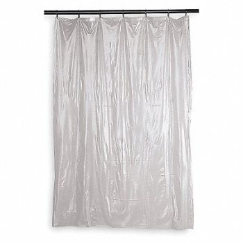 ABILITY ONE Shower Curtain 72 in L 50 in W Clear, 1LLU3