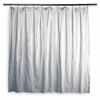ABILITY ONE Shower Curtain 72 in L 72 in W Clear, 1LLU2