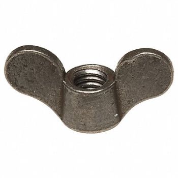 GRAINGER APPROVED WngNt Pln Irn 1 1/8x0.625in 1/4 -20 10PK, 5MNA0