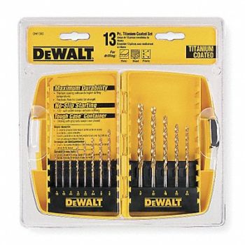 DEWALT Jobber Length Drill Set 13pc HSS, 5MP38