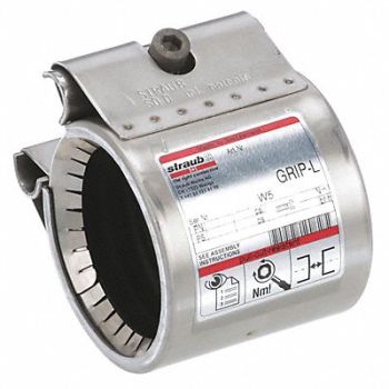 STRAUB Grip L Pipe Coupling 316SS 1 1/2 Pipe, 5MTA8