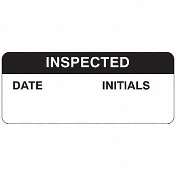 BRADY Inspection Label 1-1/2 in W PK364, 5MZ80