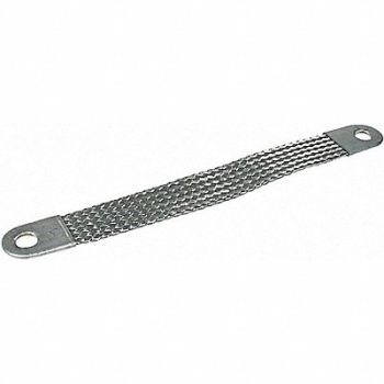 QUICKCABLE Ground Strap Braided Silver PK2, 5LNJ7
