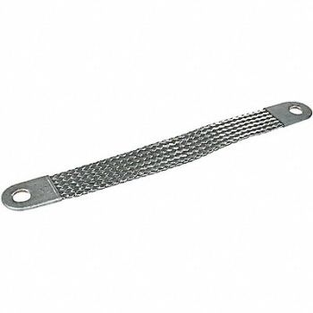 QUICKCABLE Ground Strap Braided Silver PK2, 5NFD5