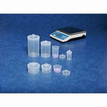 DYNALON Weighing Bottle 30mL Plastic Wide PK10, 5NFP3