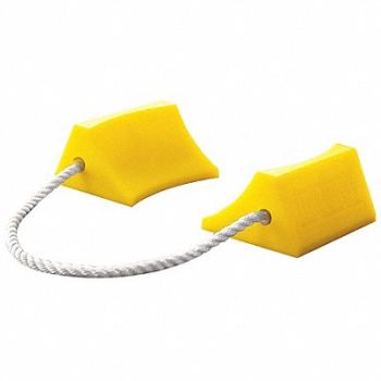 CHECKERS Airplane Chock 2-3/4 In Urethane Ylw PR, 5NHP9