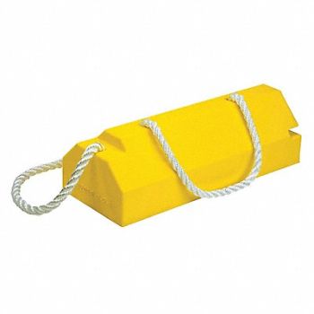CHECKERS Airplane Chock 6 In Urethane Ylw, 5NHT1