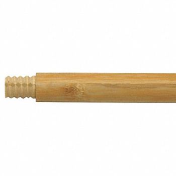 POPLAR WOOD Broom Handle Wood Natural Threaded 60, 66DA86