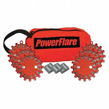 POWERFLARE D6166 LED Safety Flare LED Color Red, 5NJW0