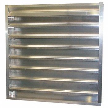 DAYTON Combo Louver Damper Adj 29-1/2 H Alum, 5NKH8