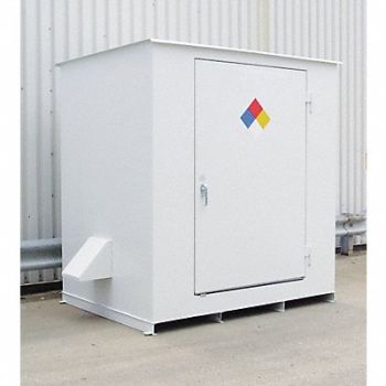 DENIOS Storage Building 6x55 gal Cap White, 5NTR6