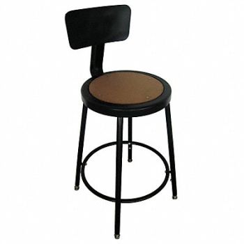 GRAINGER APPROVED Round Stool 4 Legs Black 37 H, 5NWH5