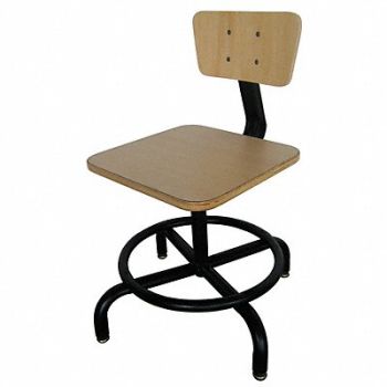 GRAINGER APPROVED Task Stool 4 Legs Wood 31.5 H, 5NWH9