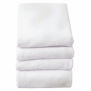 FOUNDATIONS Baby Blanket 30x40 in White PK6, 5NXL8