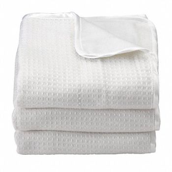 FOUNDATIONS Baby Blanket 32x40 in White PK6, 5NXN0