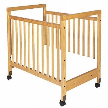 FOUNDATIONS Compact Size Crib Natural 3 in Mattress, 5NXN6