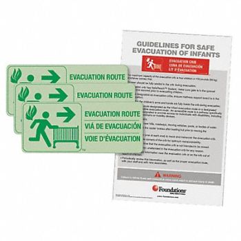 FOUNDATIONS Infant Evacuation Signage Kit, 5NXP0