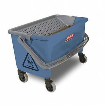 RUBBERMAID COMMERCIAL PRODUCTS Mop Bucket and Wringer Blue 7 gal, 5NY74