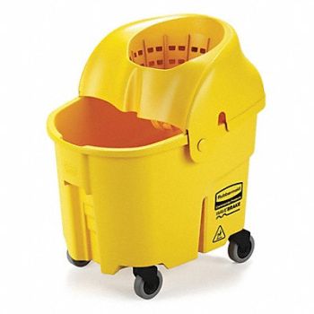 RUBBERMAID COMMERCIAL PRODUCTS Mop Bucket and Wringer Yellow 8 3/4 gal, 5NY94