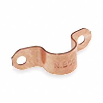 GRAINGER APPROVED Tube Strap Two-Hole Copper PK5, 5P135