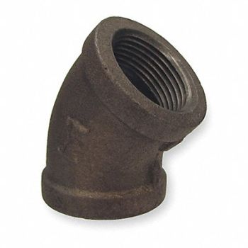 GRAINGER APPROVED 45 Elbow Malleable Iron 1/8 in NPT, 5P466