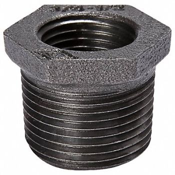 GRAINGER APPROVED Hex Bushing Malleable Iron 2 x 1 in, 5P528