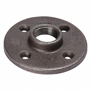 GRAINGER APPROVED Pipe Flange Malleable Iron Floor Flange, 5P597