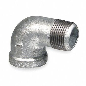 GRAINGER APPROVED 90 Street Elbow Malleable Iron 2 in, 5P827