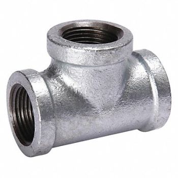GRAINGER APPROVED Tee Malleable Iron 1/8 in Pipe Size NPT, 5P841
