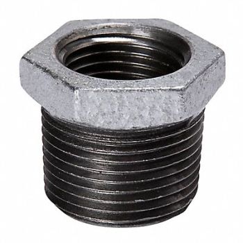 GRAINGER APPROVED Hex Bushing Malleable Iron 2 x 1 1/2 in, 5P897