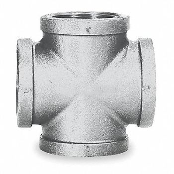 GRAINGER APPROVED Cross Malleable Iron 2 in Pipe Size NPT, 6KJ43